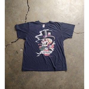 Ed Hardy Men's XL Black T-shirt Skull Dice Authentic